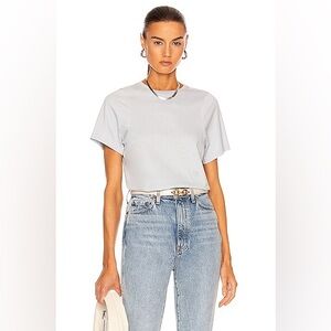 TOTEME Curved Seam Tee Shirt Large Dusty Blue NWT